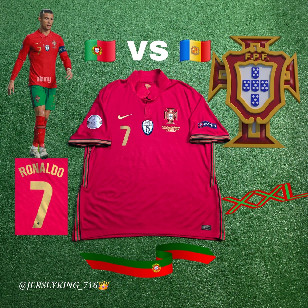 Nike Portugal FPF Cristiano Ronaldo #7 2020/21 Home Jersey Euro Qualifying XXL